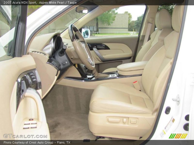 Aspen White Pearl / Taupe 2007 Acura MDX Sport