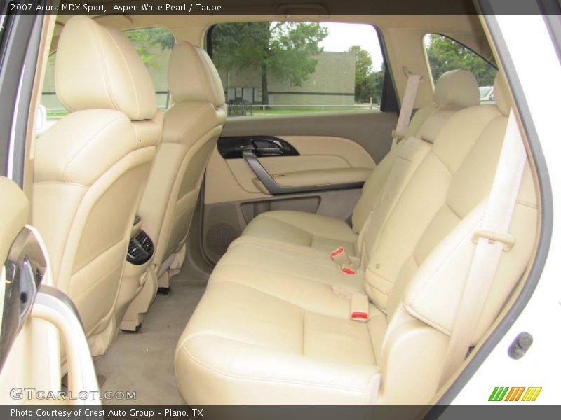Aspen White Pearl / Taupe 2007 Acura MDX Sport
