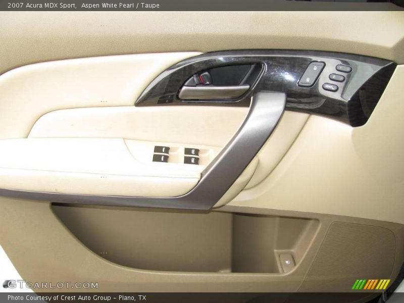 Aspen White Pearl / Taupe 2007 Acura MDX Sport