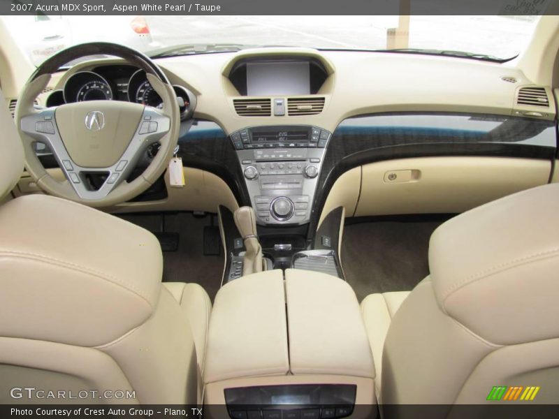 Aspen White Pearl / Taupe 2007 Acura MDX Sport