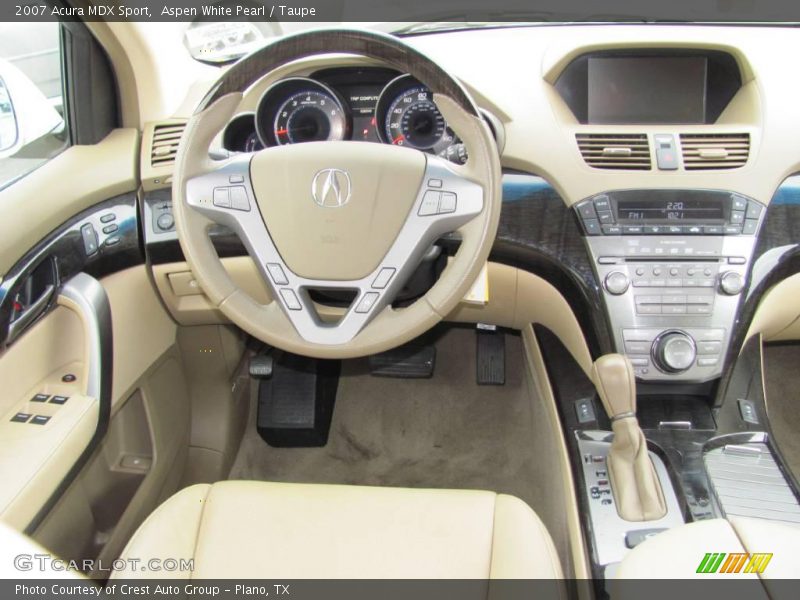Aspen White Pearl / Taupe 2007 Acura MDX Sport