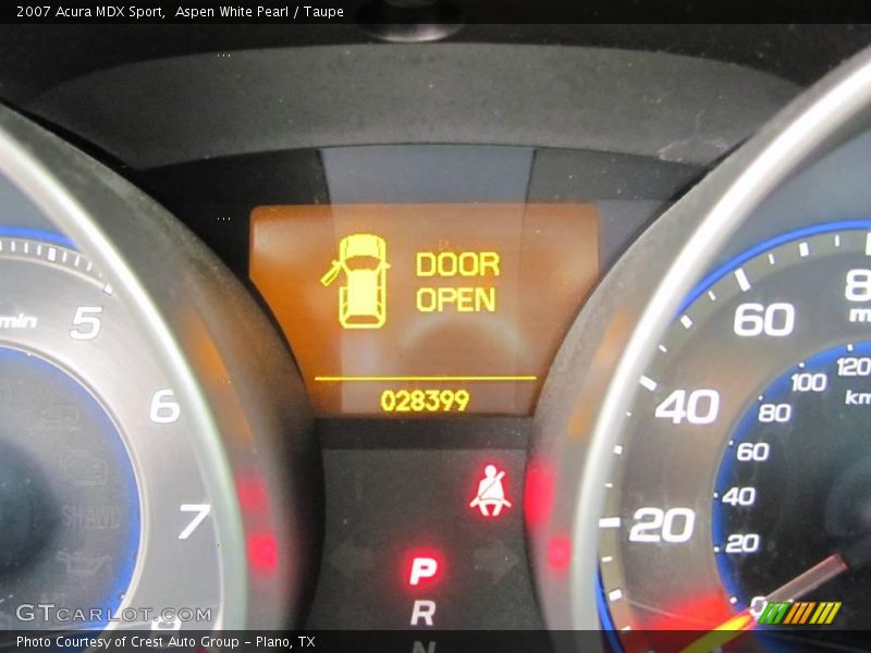 Aspen White Pearl / Taupe 2007 Acura MDX Sport