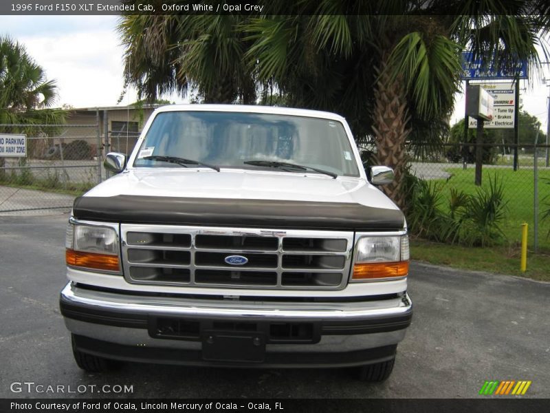 Oxford White / Opal Grey 1996 Ford F150 XLT Extended Cab