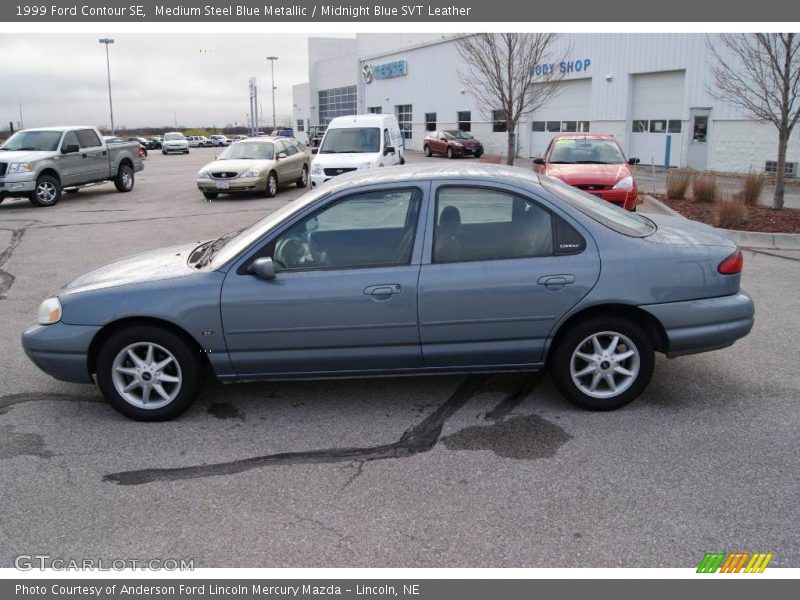 Medium Steel Blue Metallic / Midnight Blue SVT Leather 1999 Ford Contour SE