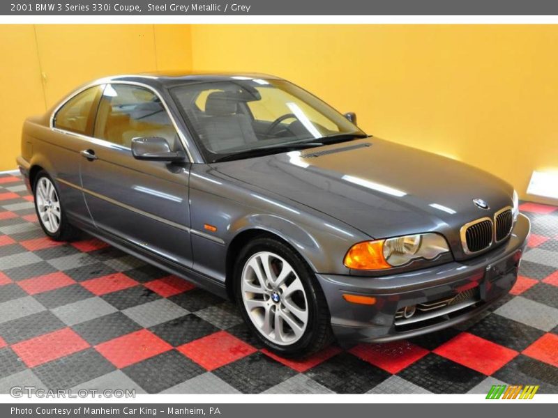 Steel Grey Metallic / Grey 2001 BMW 3 Series 330i Coupe