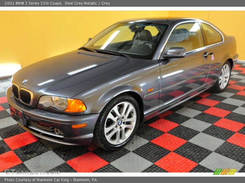 Steel Grey Metallic / Grey 2001 BMW 3 Series 330i Coupe