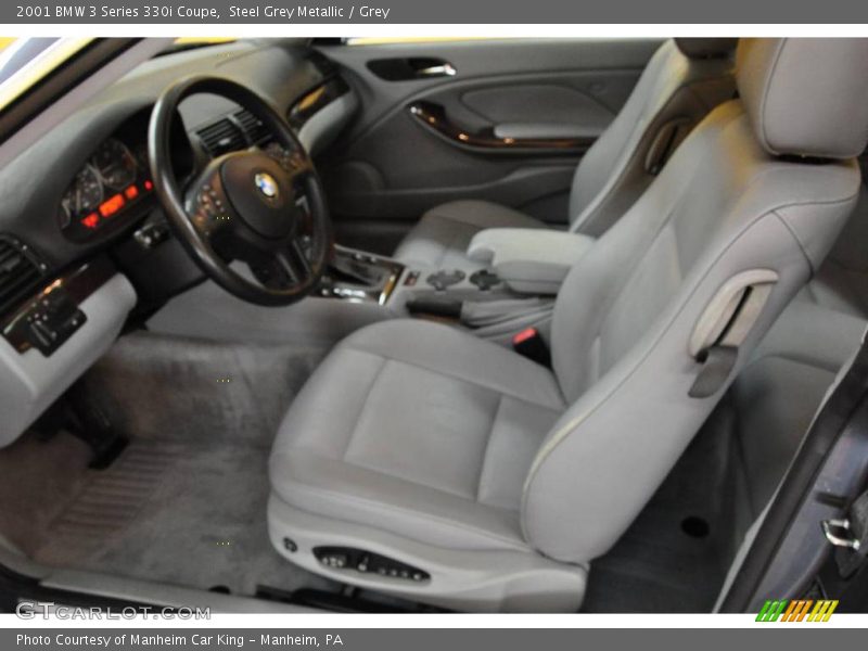 Steel Grey Metallic / Grey 2001 BMW 3 Series 330i Coupe