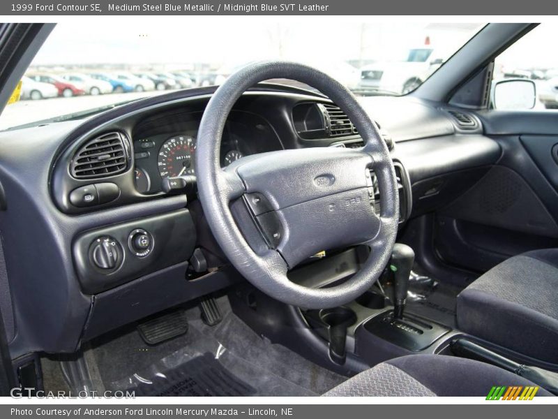 Medium Steel Blue Metallic / Midnight Blue SVT Leather 1999 Ford Contour SE