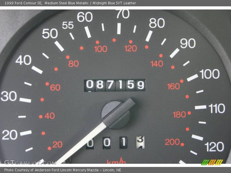 Medium Steel Blue Metallic / Midnight Blue SVT Leather 1999 Ford Contour SE
