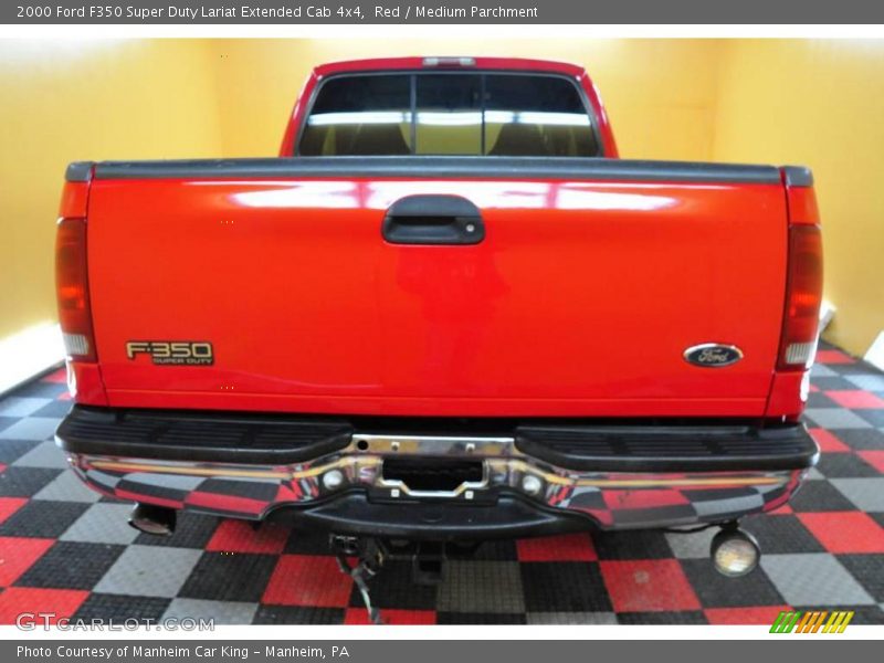 Red / Medium Parchment 2000 Ford F350 Super Duty Lariat Extended Cab 4x4