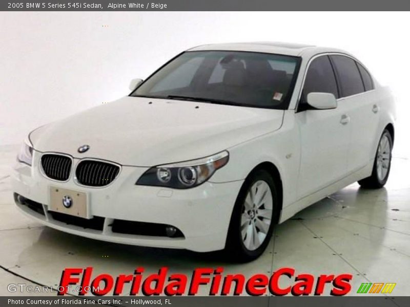 Alpine White / Beige 2005 BMW 5 Series 545i Sedan