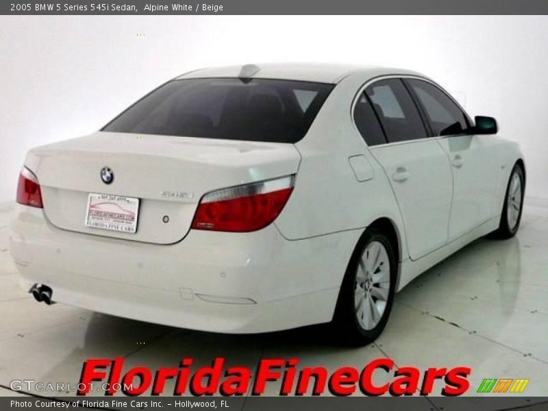 Alpine White / Beige 2005 BMW 5 Series 545i Sedan