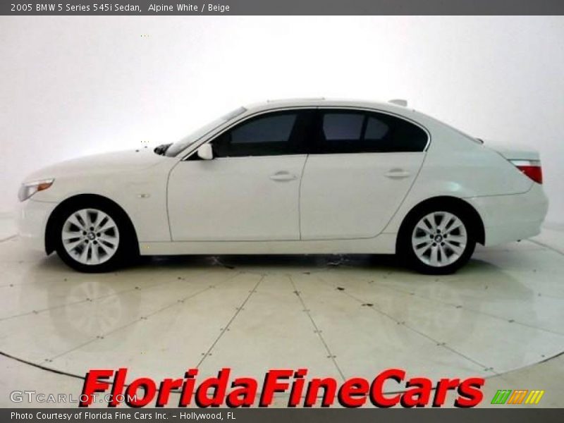 Alpine White / Beige 2005 BMW 5 Series 545i Sedan