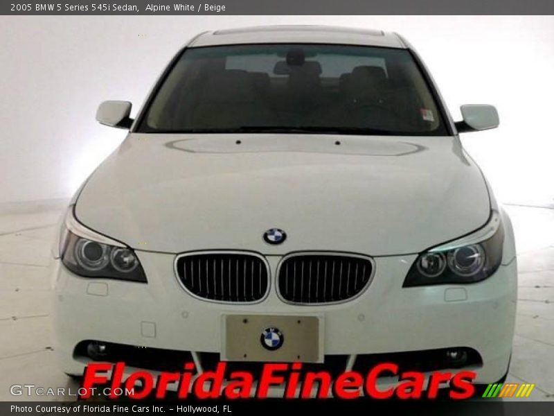 Alpine White / Beige 2005 BMW 5 Series 545i Sedan