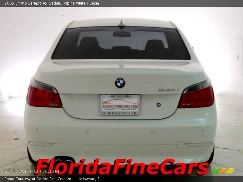Alpine White / Beige 2005 BMW 5 Series 545i Sedan