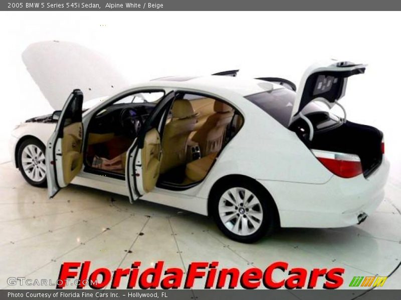 Alpine White / Beige 2005 BMW 5 Series 545i Sedan