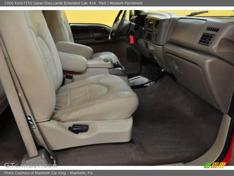 Red / Medium Parchment 2000 Ford F350 Super Duty Lariat Extended Cab 4x4