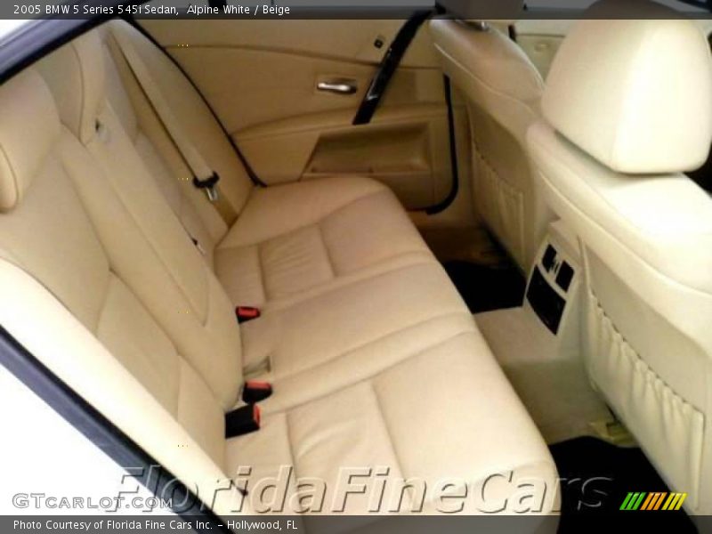 Alpine White / Beige 2005 BMW 5 Series 545i Sedan