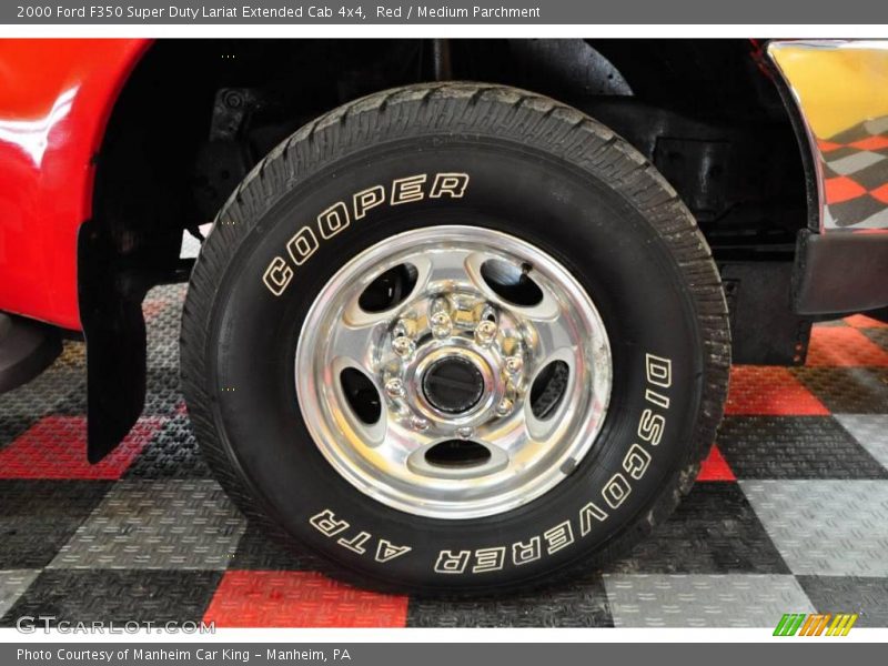 Red / Medium Parchment 2000 Ford F350 Super Duty Lariat Extended Cab 4x4