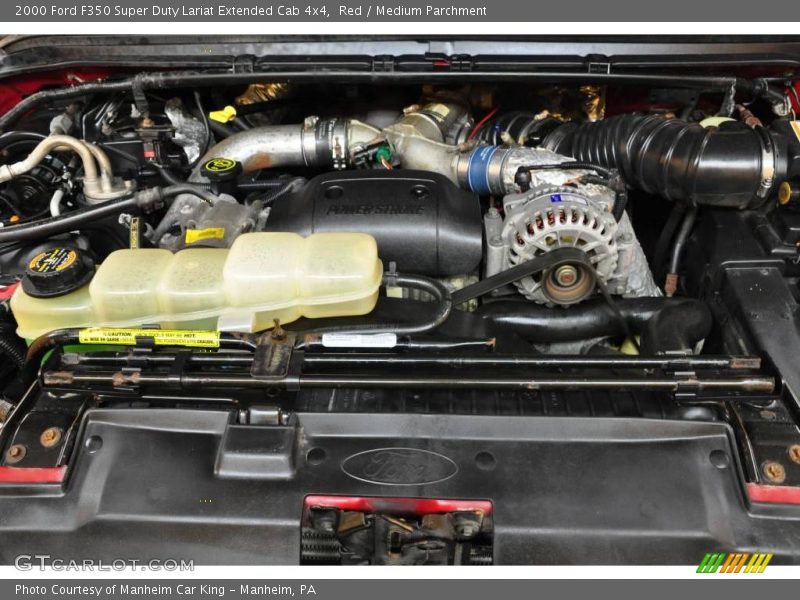 Red / Medium Parchment 2000 Ford F350 Super Duty Lariat Extended Cab 4x4