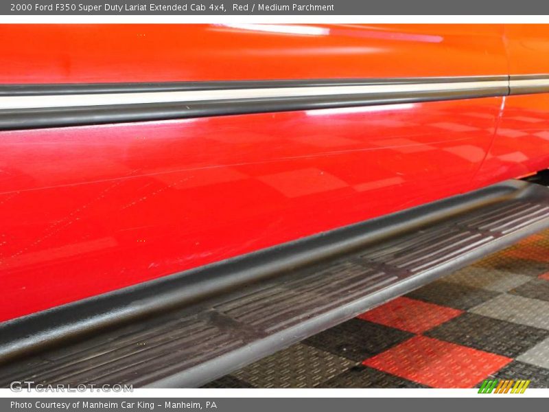 Red / Medium Parchment 2000 Ford F350 Super Duty Lariat Extended Cab 4x4