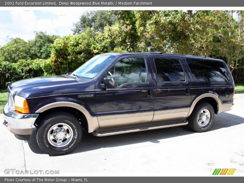 Deep Wedgewood Blue Metallic / Medium Parchment 2001 Ford Excursion Limited