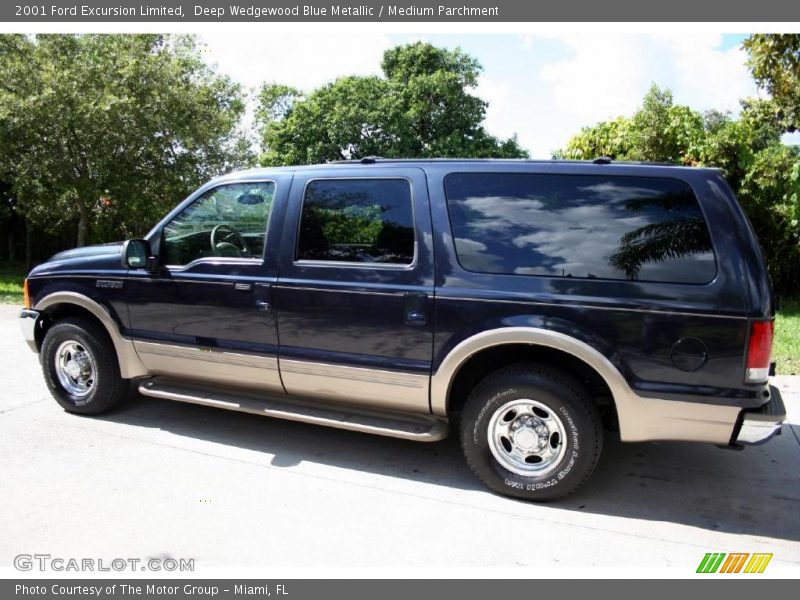 Deep Wedgewood Blue Metallic / Medium Parchment 2001 Ford Excursion Limited