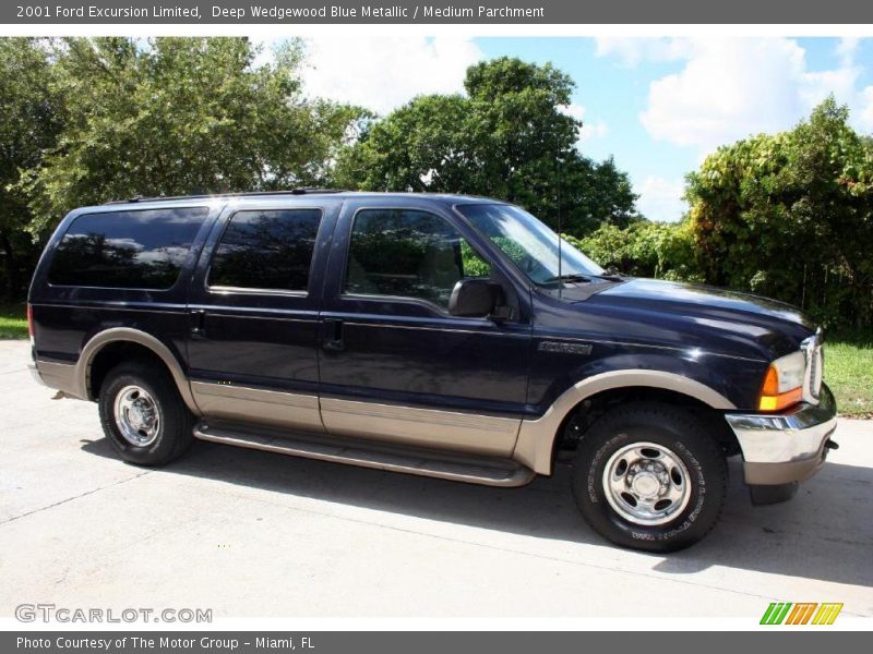 Deep Wedgewood Blue Metallic / Medium Parchment 2001 Ford Excursion Limited