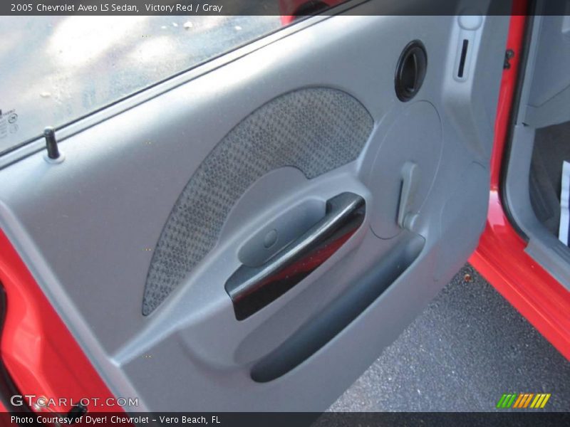 Victory Red / Gray 2005 Chevrolet Aveo LS Sedan