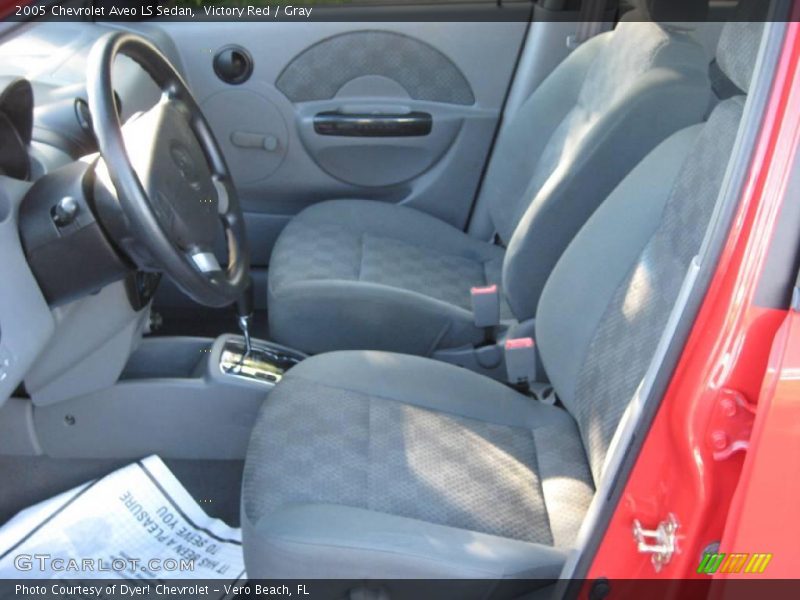 Victory Red / Gray 2005 Chevrolet Aveo LS Sedan