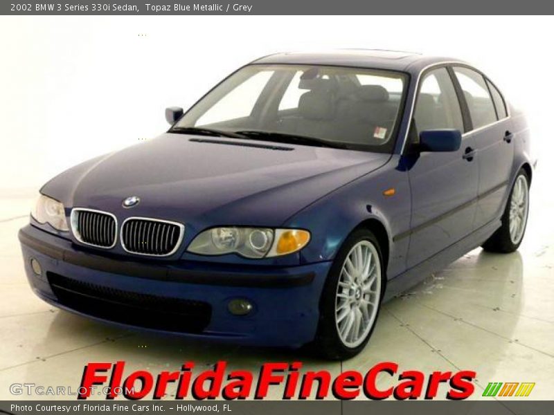 Topaz Blue Metallic / Grey 2002 BMW 3 Series 330i Sedan