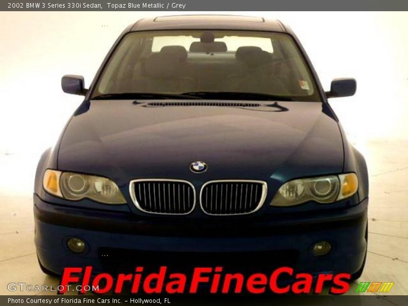 Topaz Blue Metallic / Grey 2002 BMW 3 Series 330i Sedan