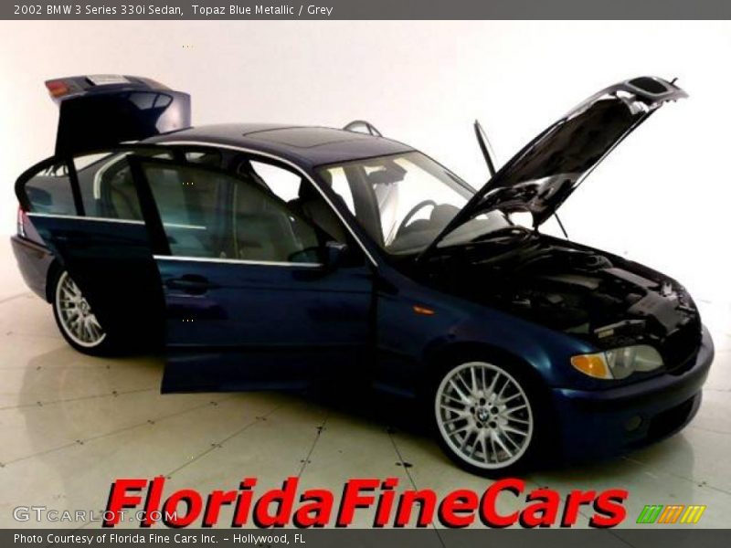 Topaz Blue Metallic / Grey 2002 BMW 3 Series 330i Sedan