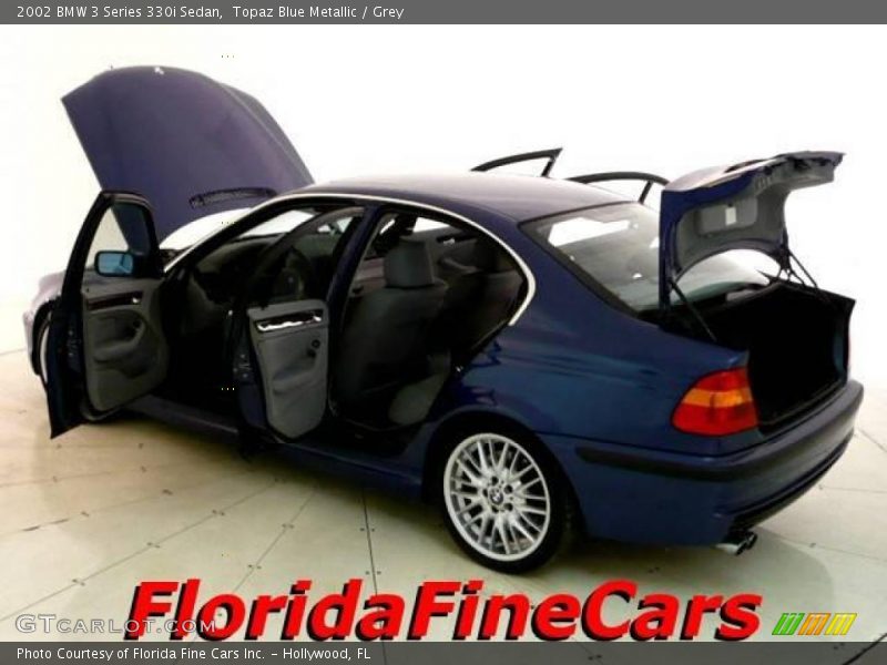 Topaz Blue Metallic / Grey 2002 BMW 3 Series 330i Sedan