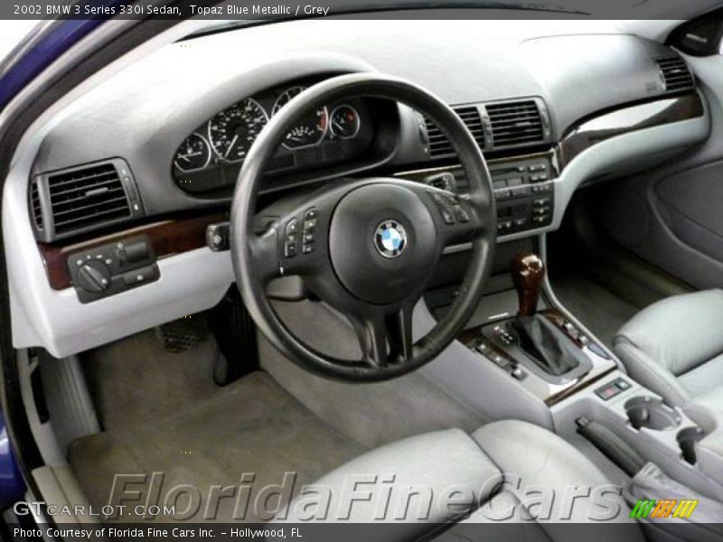 Topaz Blue Metallic / Grey 2002 BMW 3 Series 330i Sedan