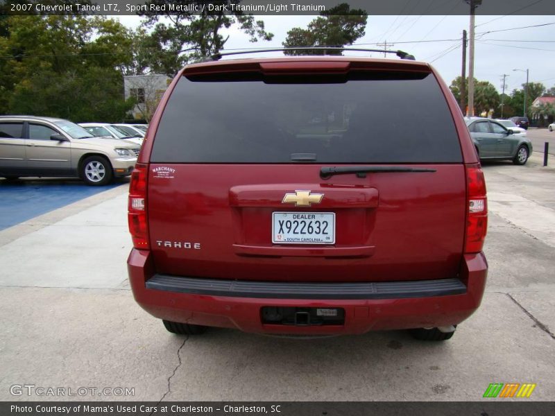 Sport Red Metallic / Dark Titanium/Light Titanium 2007 Chevrolet Tahoe LTZ