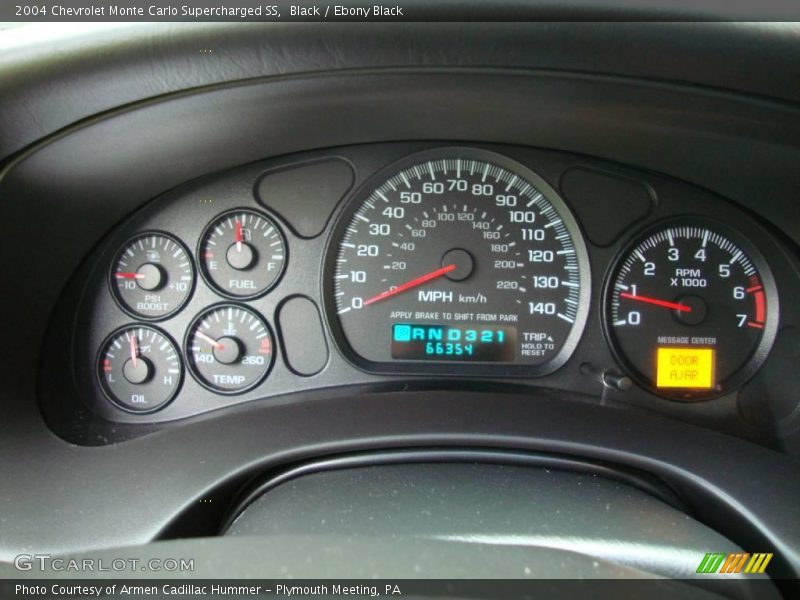 Black / Ebony Black 2004 Chevrolet Monte Carlo Supercharged SS