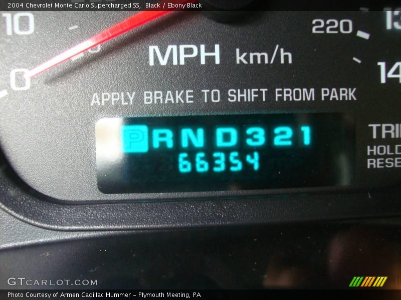 Black / Ebony Black 2004 Chevrolet Monte Carlo Supercharged SS