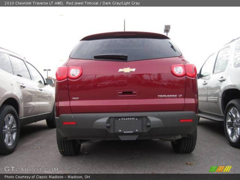 Red Jewel Tintcoat / Dark Gray/Light Gray 2010 Chevrolet Traverse LT AWD