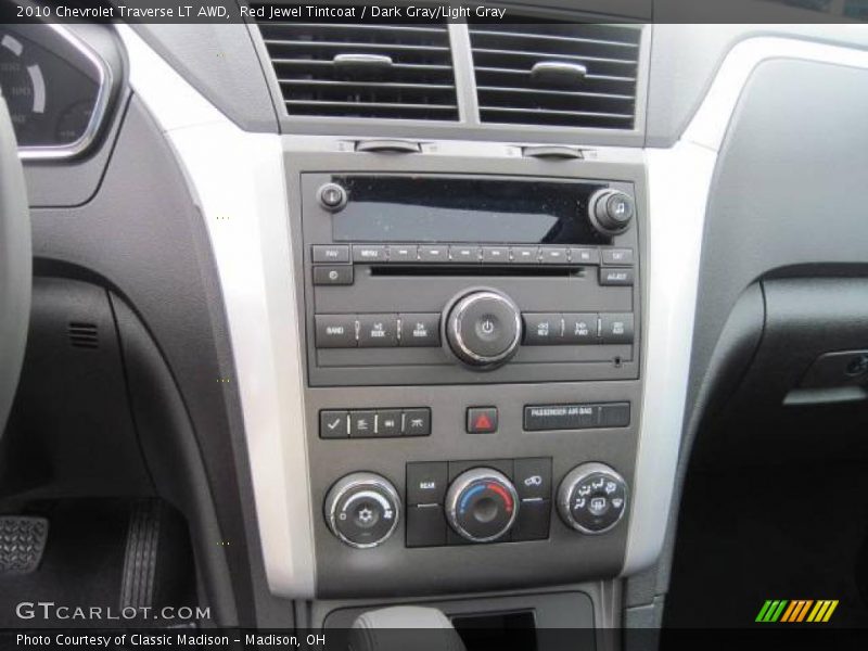 Red Jewel Tintcoat / Dark Gray/Light Gray 2010 Chevrolet Traverse LT AWD