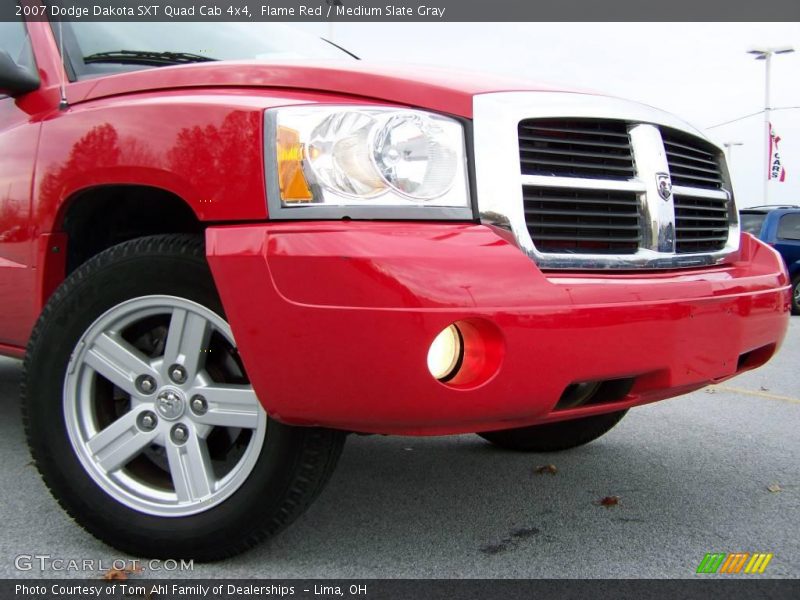 Flame Red / Medium Slate Gray 2007 Dodge Dakota SXT Quad Cab 4x4