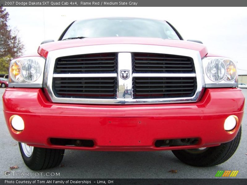Flame Red / Medium Slate Gray 2007 Dodge Dakota SXT Quad Cab 4x4