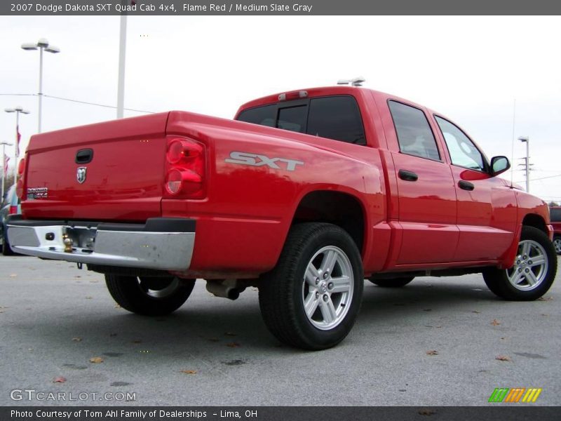 Flame Red / Medium Slate Gray 2007 Dodge Dakota SXT Quad Cab 4x4