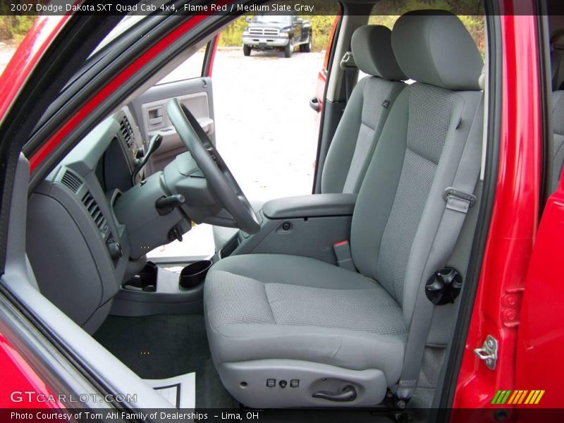 Flame Red / Medium Slate Gray 2007 Dodge Dakota SXT Quad Cab 4x4