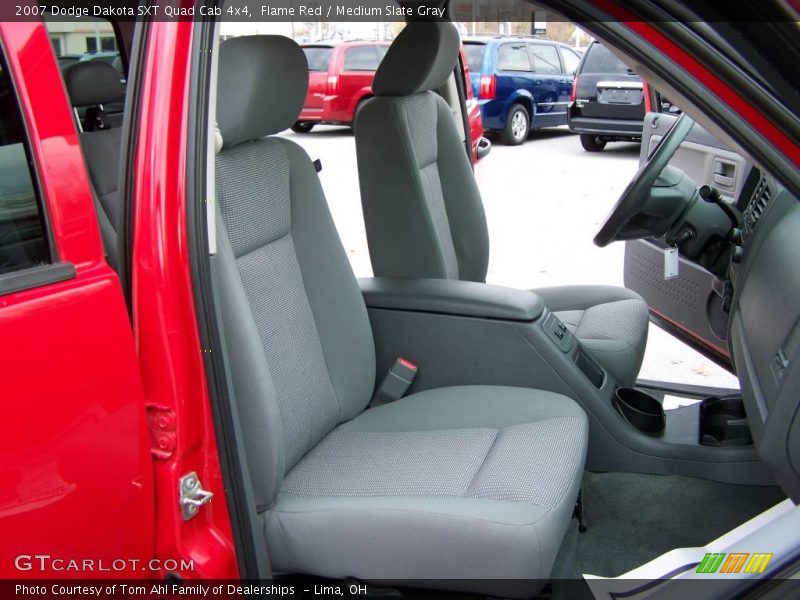 Flame Red / Medium Slate Gray 2007 Dodge Dakota SXT Quad Cab 4x4