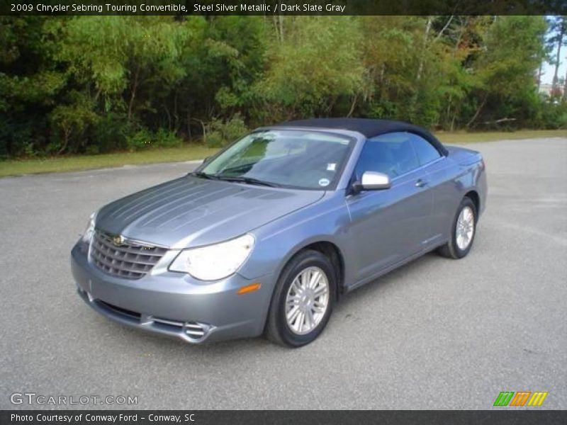 Steel Silver Metallic / Dark Slate Gray 2009 Chrysler Sebring Touring Convertible