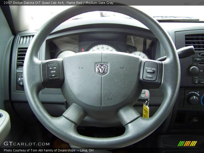 Flame Red / Medium Slate Gray 2007 Dodge Dakota SXT Quad Cab 4x4