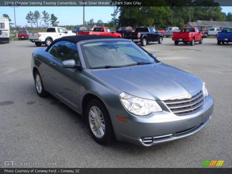 Steel Silver Metallic / Dark Slate Gray 2009 Chrysler Sebring Touring Convertible