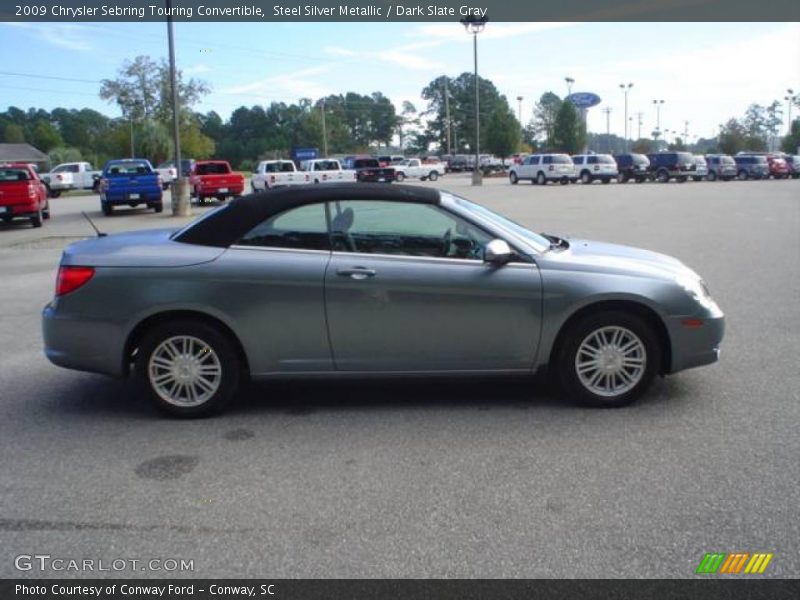 Steel Silver Metallic / Dark Slate Gray 2009 Chrysler Sebring Touring Convertible
