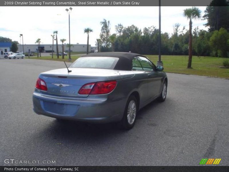 Steel Silver Metallic / Dark Slate Gray 2009 Chrysler Sebring Touring Convertible